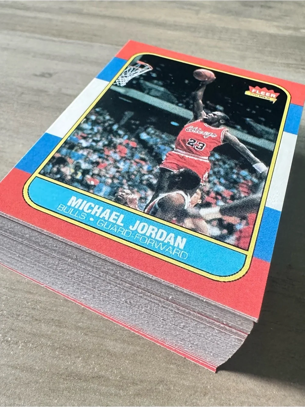 Michael Jordan Rookie Lot of (50) 1986 Fleer #57 Novelty Cards. Chicago Bulls.